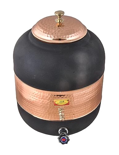 Recipiente de cobre contra el agua tibia de plástico con vasos para casa 7