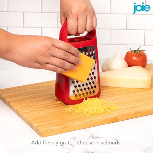 Joie Tower Grater – Double-Sided Stainless Steel Cheese & Vegetable Grater, BPA-Free & Dishwasher Safe, Assorted Colors - Image 4
