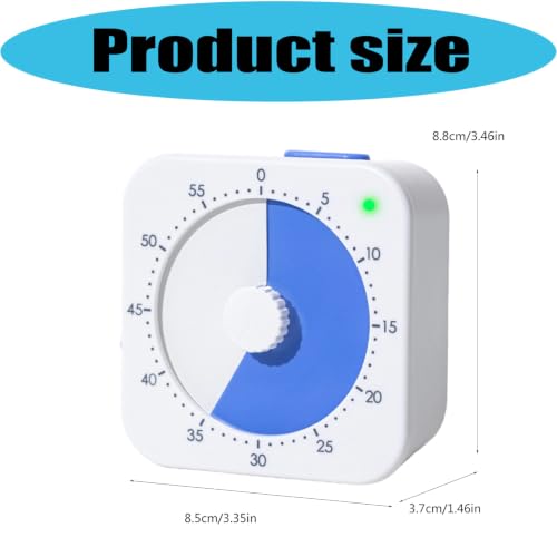 Classroom Timer for Study Blocks, Visual Rotary Desk Timer for Homework Pacing and Learning Routines, ABS Housing Visual Study Classroom Homework Rotary Desk Reading Practice Task Pacing Shared - Image 3