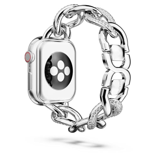 Image of Swarovski Sparkling princess strap, For Apple Watch 40mm & 41mm, Rose gold tone, Rose gold-tone finish