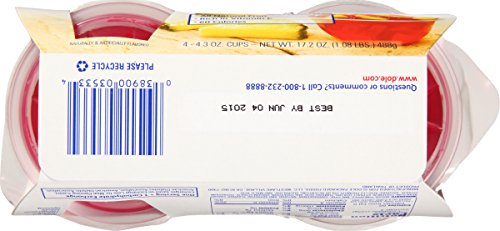 Dole Fruit Bowls Pineapple In Sugar Free Strawberry Gel, Gluten Free Healthy Snack, 4 Oz, 24 Total Cups #TOP6