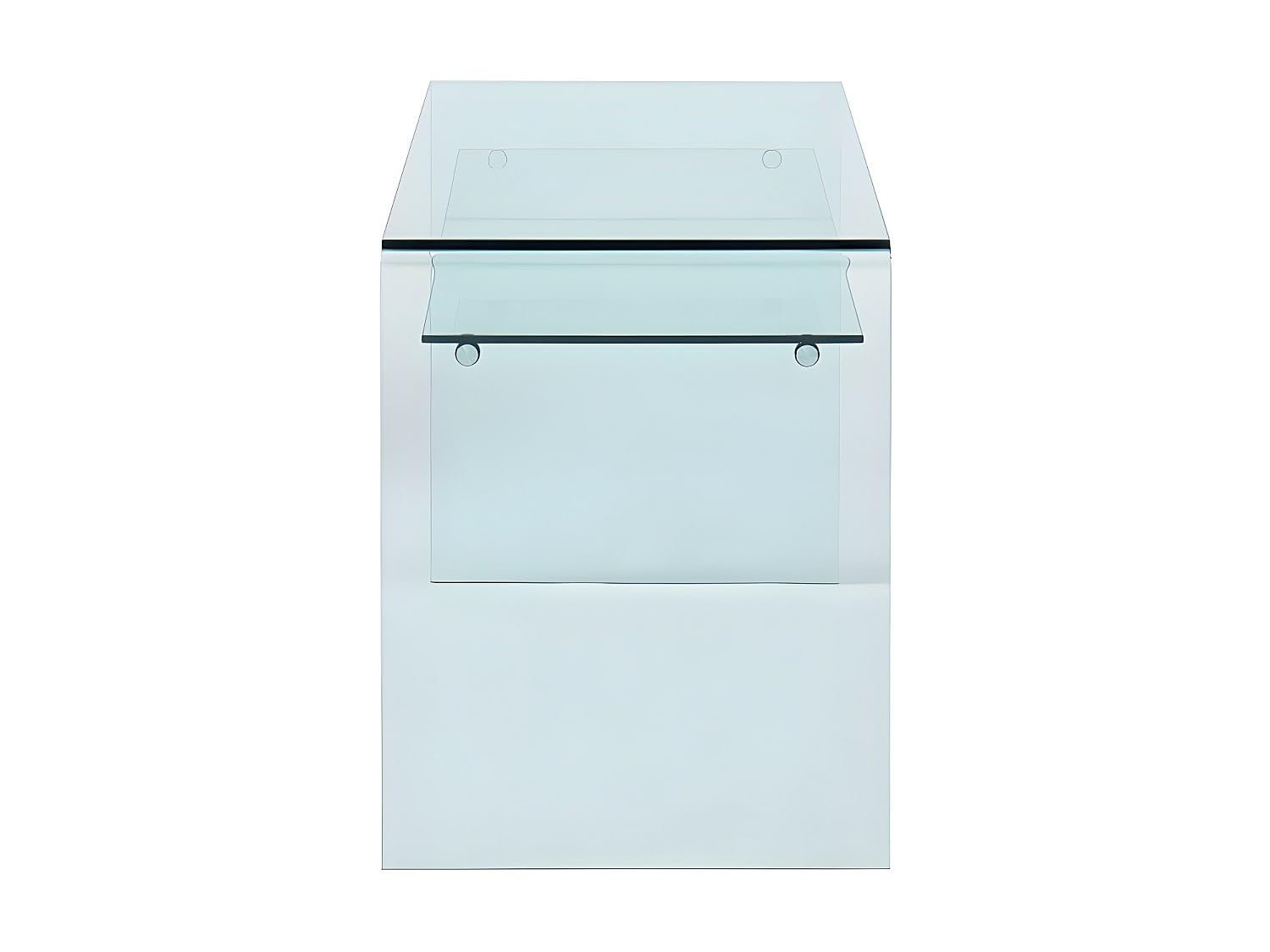 Venta-Unica - Escritorio STILEOS - 1 Estante - Cristal Templado