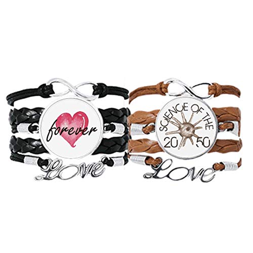 Science Cell Line lot de 2 bracelets en cuir illustrés pour passionnés de sciences