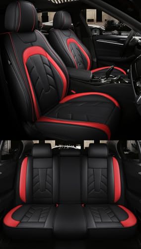 Fesima 車 シートカバー に適し TOYOTA トヨタ シエンタ/ シエンタ170系 / C-HR 対応 アクセサリー 防水 取付簡単 ブラック×レッド