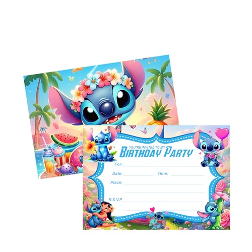 Losede 12PCS Birthday Invitations Birthday party supplies decorations