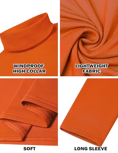 Men's Turtleneck Casual Basic High Neck Long Sleeve T Shirts Half Neck Lightweight Pullover Sweater3