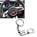 Xotic Tech 1x Silver Chrome Finish Key Chain Fob Ring Keychain Compatible with Mustang
