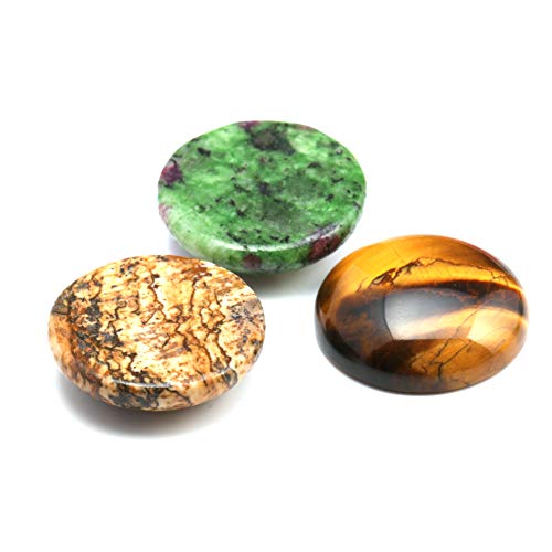 12 Mm Cabochon Beads For Jewelry Making Crystal Quartz Natural Stone Round Random Color Cab Cabochon Beads Crystal Handmake Diy For Jewelry Making Diameter 12 Mm (20Pcs) #TOP2