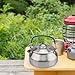 shamjina Large Capacity Kettle Stainless Steel Kettle Lightweight Multipurpose Tea Kettle for Stovetop for Fishing Outdoor Picnic 0.8L, Silver