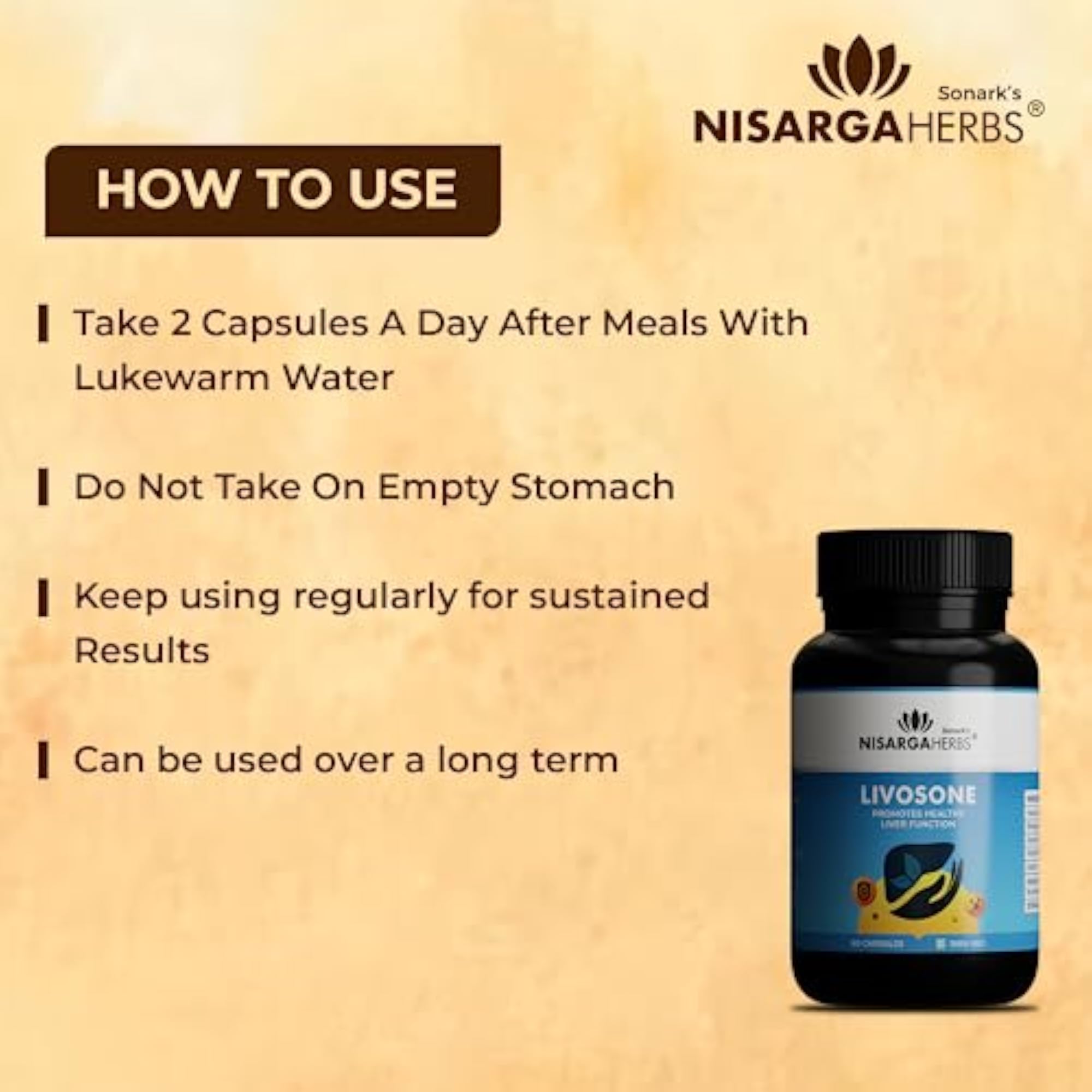 Nisarga Herbs Livosone 60 Capsules, Liver Detox Support