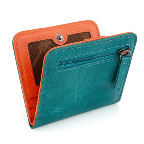 Image of Montana West X Wrangler Small Minimalist Wallets for Women Slim Thin Wallet Card Cases Money Organizer Thin Mini Pocket Wallet with Rfid Lining and A Coin Purse