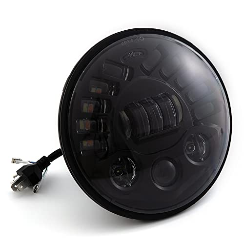 Phare Moto Rond Etanche pour Remplacer l'Éclairage d'Origine Faible avec Phares LED