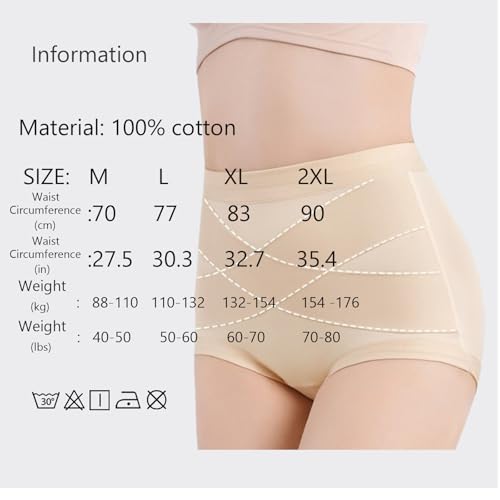 High Waist Shaping Panties and Leakproof,Leakproof Tummy Control Underwear,Seamless Cotton Briefs4