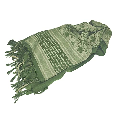Luxns Military Shemagh Tactical Desert Scarf / 100% Cotton Keffiyeh Scarf Wrap for Men And Women
