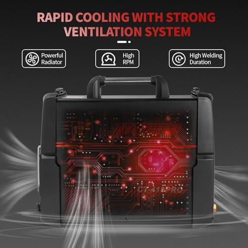 PUWU Plasma Cutter Welder Combo Gas MIG/Gasless MIG/Lift TIG/Stick/CUT 5 in 1 Aluminum Welding Machine with 110V/220V Dual Voltage Multi Process Welder - Thumbnail 6