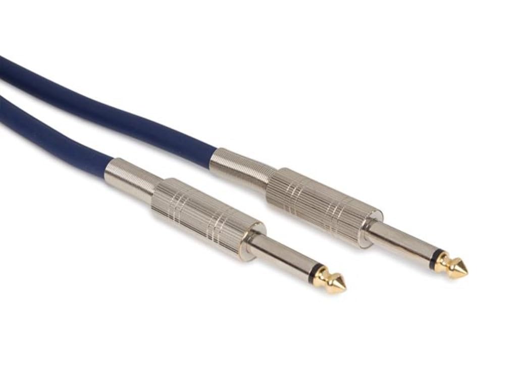 HQ-Power Câble d'enceinte, 2 x jack 6.35 mm, mono, 10 m, protection de câble parfait pour la transmission sonore