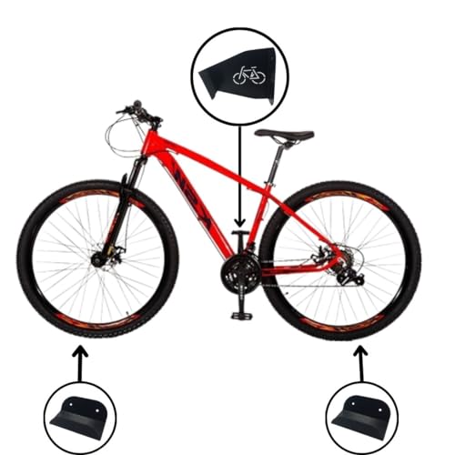 Suporte Para Bicicleta Parede Horizontal Bike Mtb Ou Speed Bike Preto