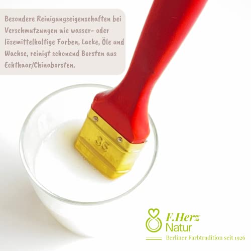 Pinselreiniger 250ml für Ölfarbe und Acrylfarbe auf Basis natürlicher Rohstoffe - Hochwirksam - Umweltschonend