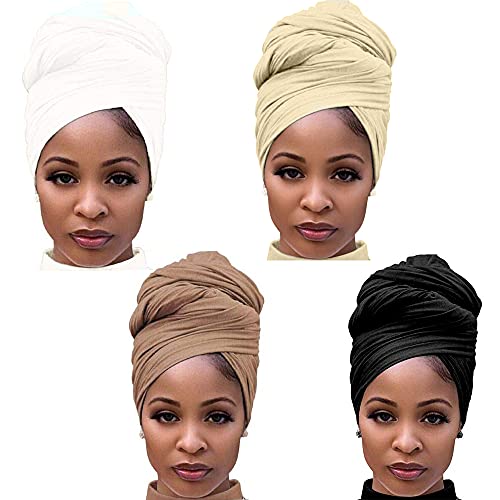 Youme 4-Pack Stretch Jersey Turban
