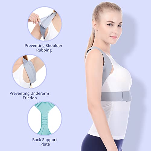 Posture Corrector for Women and Men, Anoopsyche Posture Corrector Upper Back Brace Spine, Adjustable Straight Back, Providing Pain Relief from Neck, Back, and Shoulder Straight (S 23-27.5 Inch)