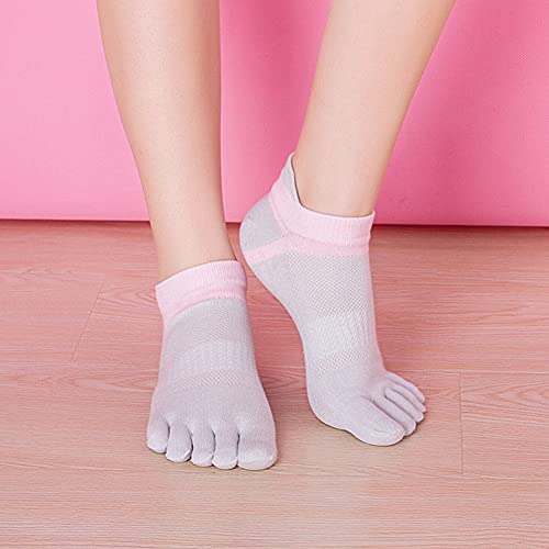Image of Women Toe Socks 5 Finger Cotton Wicking Athletic 6 Pack 3 Pack