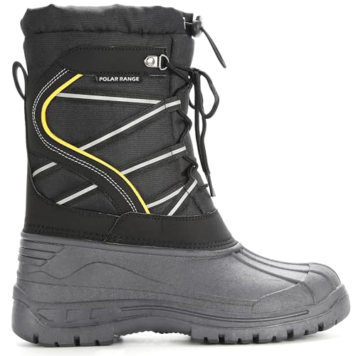 Mens Cold Weather Snow Boot, Waterproof Insulated, Fur Lined, Slip-Resistant, Sizes 10-132