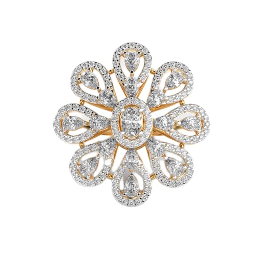 Bague cocktail en argent et moissanite le cadeau de luxe idéal pour femme