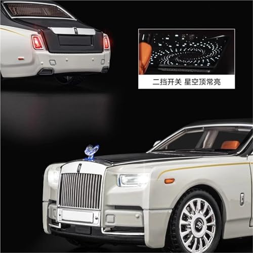 Modelo de Carro Escala 1:18 Rolls-Royce Phantom Negro miniatura 4