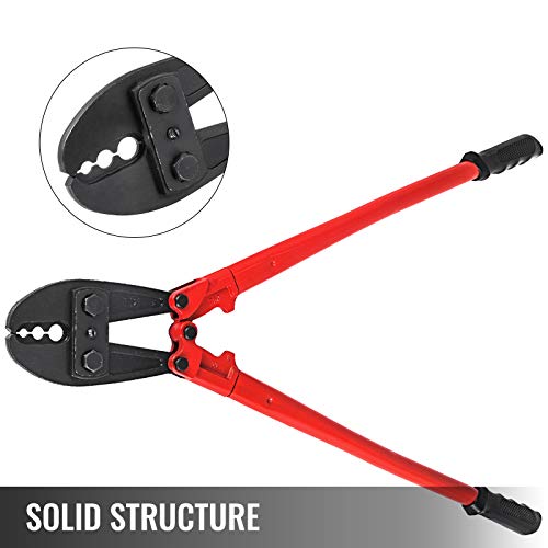 Mophorn Hand Swager Crimper 30 Inch ,Swaging Tool For 5/32" 1/4" 5/16" Wire Rope,Hand Cimping Tool For Copper Aluminum Oval Sleeves And Stop Sleeves,Wire Rope Crimping Tool Swage Tool Long Handle Lab #TOP1