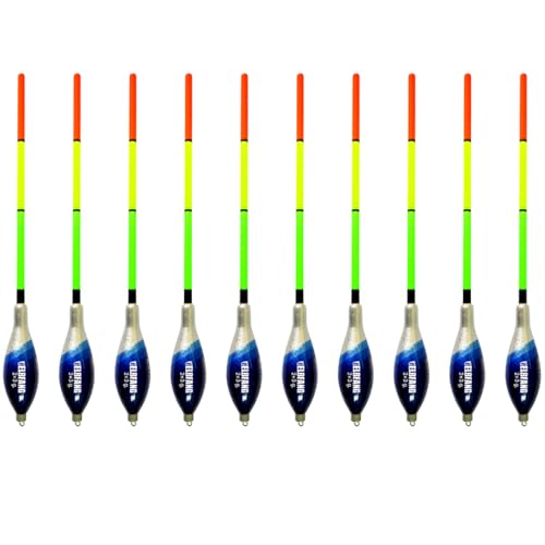 ELBFANG 10er Set Waggler Posen Vorbebleite Angelposen für Weite Würfe Matchposen Set für Forelle & Friedfisch Aerodynamische Posen (2+3g 3+4g 4+4g)