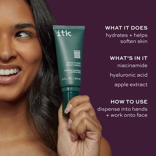Image of ITK Skincare Cleanser+Moisturizer Set,Milk-To-Foam Face Wash Cleanser,Weightless Hydrating Moisturizer-Smooth& Nourished Skin-Helps Remove Makeup, Hydrate Skin-Skincare Gift Set,3.5 Fl Oz (Pack of 12)