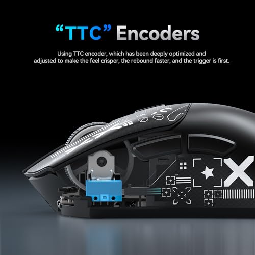 Image of ATTACK SHARK R1 Wireless Gaming Mouse,59g Lightweight Tri-mode BT5.2 /2.4GHz /Wired Computer Mouse, PixArt PAW3311 18K DPI Optical Sensor,Programmable Buttons,Long Battery Life Mice for PC /Mac(Black)