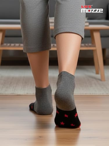 Image of Orbit Ankle Length Socks for Men |Made With Durable & Breathable Cotton | Ideal for Gym, Running, Office | 3 Pair -Multicolor