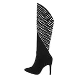 designer high heels louboutin  Ital Design Damenschuhe Stiefel High-Heel Stiefel, OM5417-1-, Kunstleder, Schwarz, Gr. 37