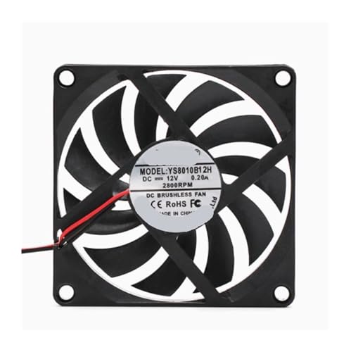 Ventilador de chasis con doble rodamiento de bolas para refrigeración de 12V 2