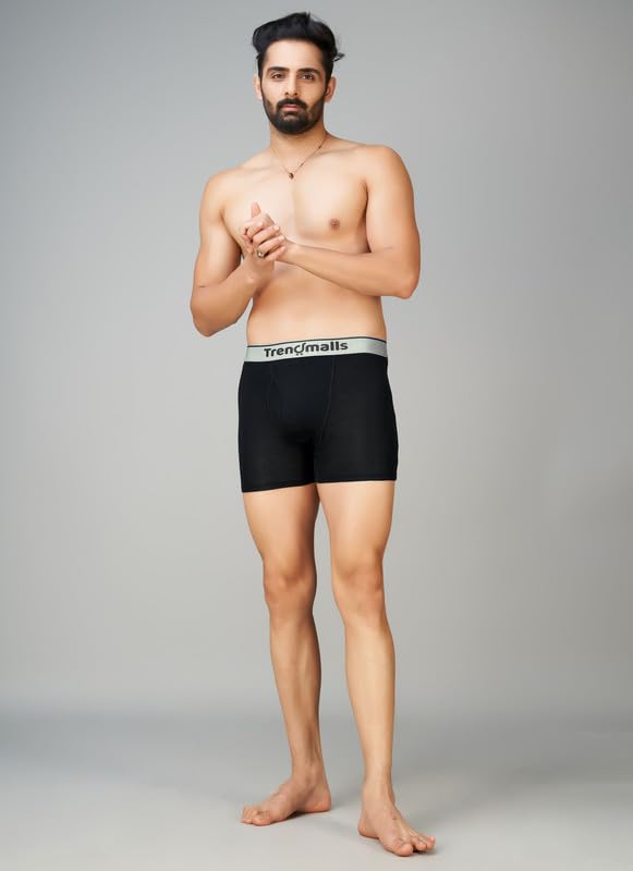 Image of TRENDMALLS Men's Birla Micromodal Regular Fit Solid Men Underwear Boxer with No Marks Waistband