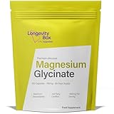 Ultra Pure Magnesium Glycinate 1500mg | 120 Capsules | High Strength Magnesium Supplement for Women & Men | Providing 450mg of Elemental Magnesium