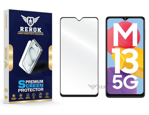 Image of Gorilla Tempered Glass Screen Protector Compatible with Samsung Galaxy M13 5G [Pack of 1] | Edge-to-Edge, Bubble-Free, Case Friendly, Easy Installation Kit