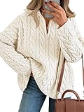 Material & Quality: Soft twisted-stitch cables ripple across the front in a classic raised pattern, giving the sweater subtle depth and timeless character. Made of 60%Cotton+40%Acrylic-the stretch-infused yarn stays lofty and breathable, so you get d...