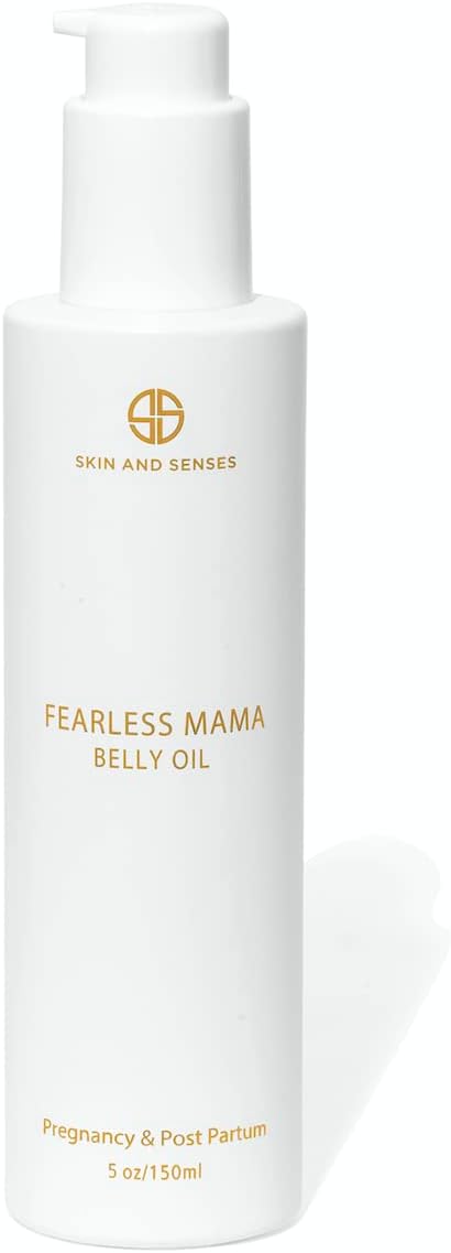 Fearless Mama Belly Oil - Help Prevent Stretch Marks + Smoothing Therapy - Quick-Dry pregnancy Belly + Body Oil - Nutrient Rich with Shea Oil and Vitamin E, Supports Skin as it Stretches