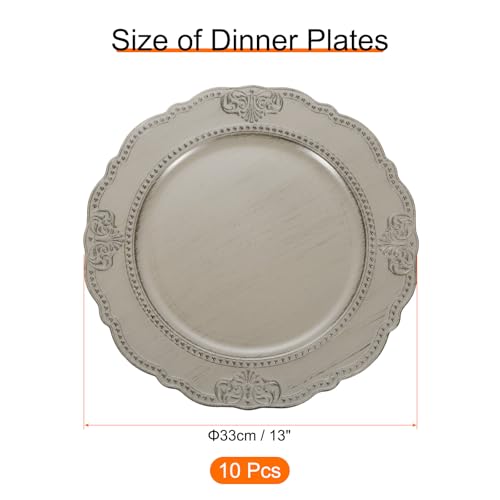 Platos Vintage Gris Redondos 13 pulg Pack x10 miniatura 2