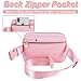 Uygafly Personalized Belt Bag for Women Girls - Fashion Mini Waist Packs with Adjustable Strap - Trendy Travel Fanny Pack Crossbody Bags with Initial Letter - Teen Gifts | Peach,K