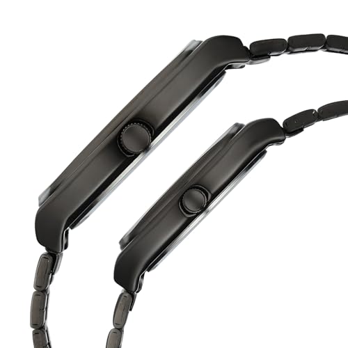 Image of Fastrack Mixmatched 5.0 Quartz Analog with Black Dial Gun Stainless Steel Strap Watch for Couple - 3819268060QM02