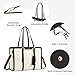 LOVEVOOK 15.6-inch Canvas Laptop Tote with Clutch for Women - Lightweight, Large Capacity for Work, Travel, School