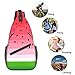 SURERUIM Cute Cartoon Watermelon Sling Bag for Women Men Crossbody Shoulder Backpack Watermelon Background with Black Seeds Chest Bags Summer Fruit Tropical Gym Bag Travel Hiking Casual Daypack
