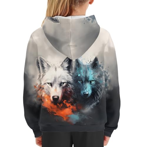 Image of GLUDEAR Teen Boys Girls Novelty Animal Galaxy Hoodies Sweatshirts Pullover
