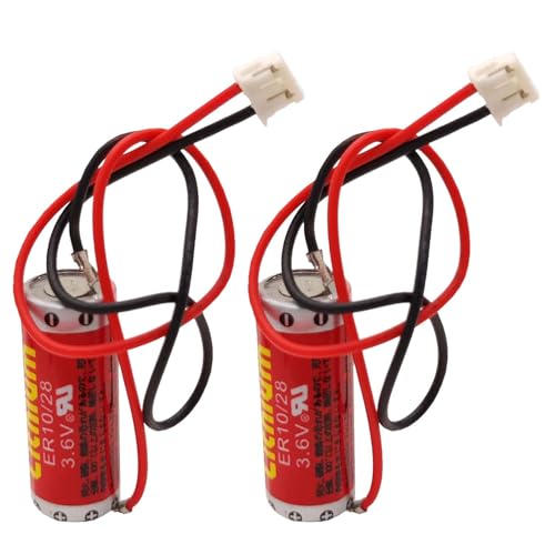 2 Pack Baterías ER10/28 3.6V 800mAh con Conector Blanco miniatura 1