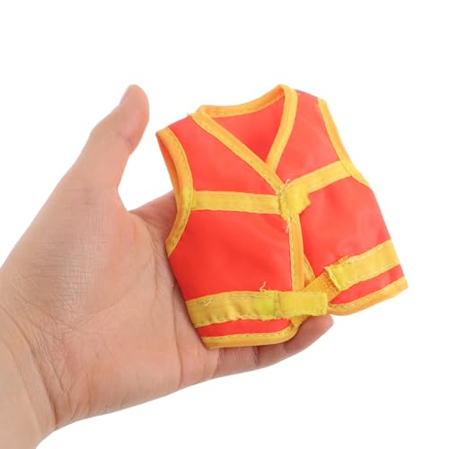 BESTonZON 6 Inch Doll Reflective Safety Vest for 1 6 Scale Bjd Dolls Action Figures Orange Polyester Clothing Accessory for Enhanced Play and Visibility - Thumbnail 4