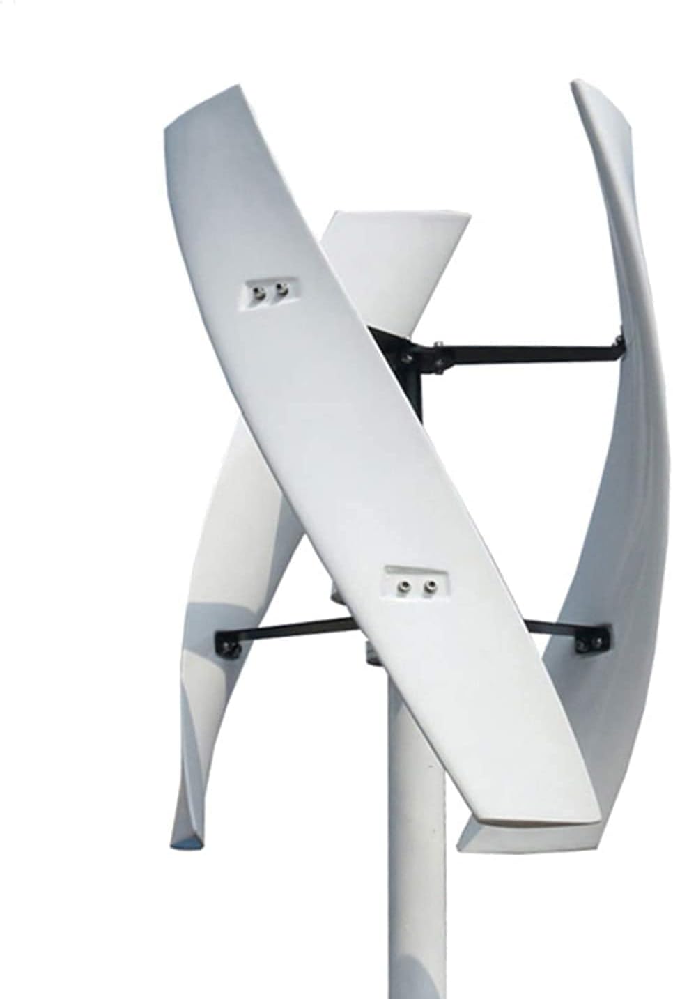 6000W Vertical Wind Turbine Generator, Home Use Wind Turbines White 3 Blade with MPPT Charge Controller Windmill for Home Camping, Cottages, Ship Electromagnetic Electricity Producer Equipment (48V)