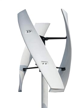 6000W Vertical Wind Turbine Generator, Home Use Wind Turbines White 3 Blade with MPPT Charge Controller Windmill for Home Camping, Cottages, Ship Electromagnetic Electricity Producer Equipment 110V